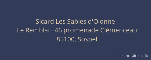 Sicard Les Sables d'Olonne