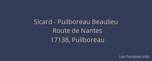 Sicard - Puilboreau Beaulieu