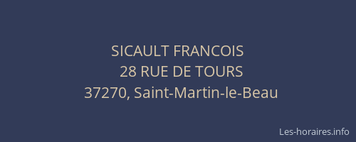 SICAULT FRANCOIS