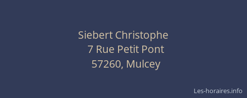 Siebert Christophe