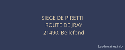 SIEGE DE PIRETTI