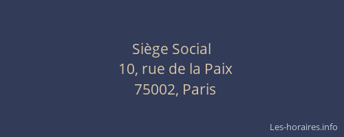 Siège Social