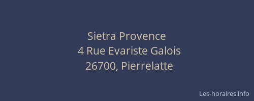 Sietra Provence