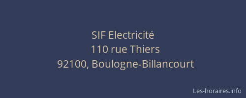 SIF Electricité