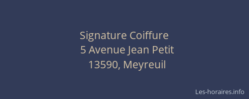 Signature Coiffure