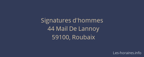 Signatures d'hommes