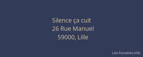 Silence ça cuit