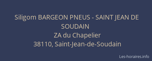 Siligom BARGEON PNEUS - SAINT JEAN DE SOUDAIN