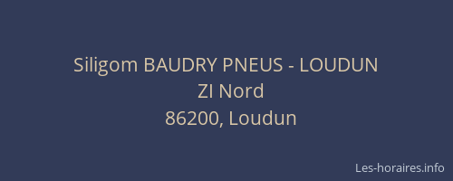 Siligom BAUDRY PNEUS - LOUDUN