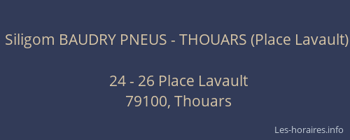 Siligom BAUDRY PNEUS - THOUARS (Place Lavault)