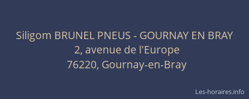Siligom BRUNEL PNEUS - GOURNAY EN BRAY