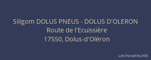Siligom DOLUS PNEUS - DOLUS D'OLERON