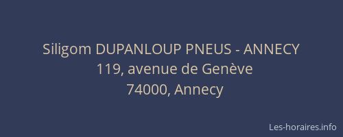 Siligom DUPANLOUP PNEUS - ANNECY