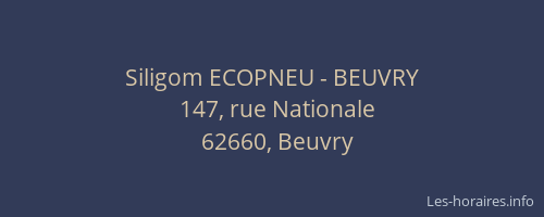 Siligom ECOPNEU - BEUVRY