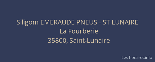 Siligom EMERAUDE PNEUS - ST LUNAIRE