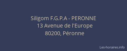 Siligom F.G.P.A - PERONNE