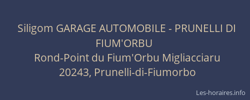 Siligom GARAGE AUTOMOBILE - PRUNELLI DI FIUM'ORBU