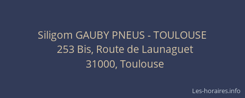Siligom GAUBY PNEUS - TOULOUSE