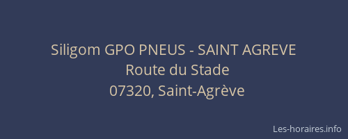 Siligom GPO PNEUS - SAINT AGREVE