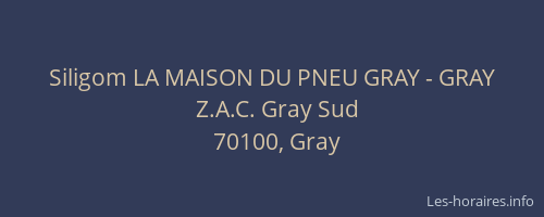 Siligom LA MAISON DU PNEU GRAY - GRAY