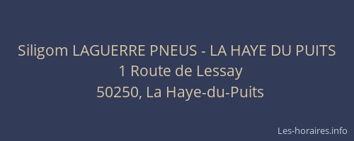 Siligom LAGUERRE PNEUS - LA HAYE DU PUITS