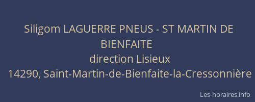 Siligom LAGUERRE PNEUS - ST MARTIN DE BIENFAITE