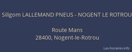 Siligom LALLEMAND PNEUS - NOGENT LE ROTROU