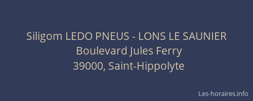 Siligom LEDO PNEUS - LONS LE SAUNIER