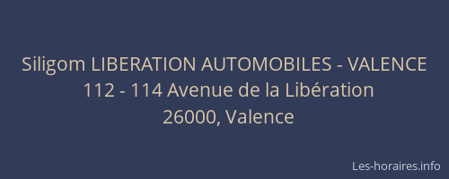 Siligom LIBERATION AUTOMOBILES - VALENCE