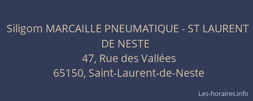 Siligom MARCAILLE PNEUMATIQUE - ST LAURENT DE NESTE