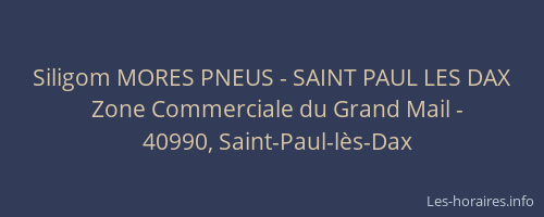 Siligom MORES PNEUS - SAINT PAUL LES DAX