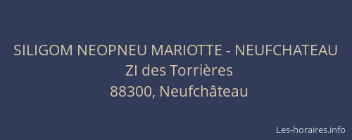 SILIGOM NEOPNEU MARIOTTE - NEUFCHATEAU