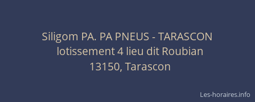 Siligom PA. PA PNEUS - TARASCON