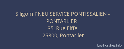 Siligom PNEU SERVICE PONTISSALIEN - PONTARLIER