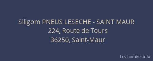 Siligom PNEUS LESECHE - SAINT MAUR