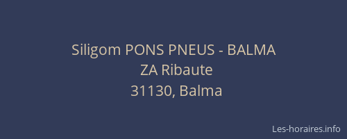 Siligom PONS PNEUS - BALMA