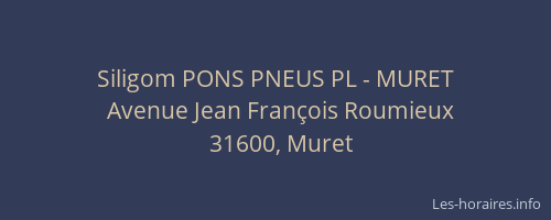 Siligom PONS PNEUS PL - MURET