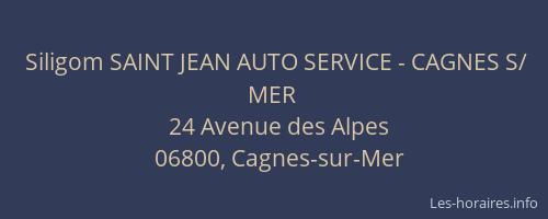 Siligom SAINT JEAN AUTO SERVICE - CAGNES S/ MER