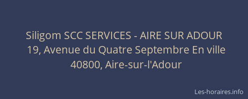Siligom SCC SERVICES - AIRE SUR ADOUR