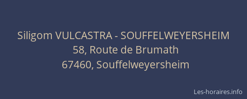 Siligom VULCASTRA - SOUFFELWEYERSHEIM