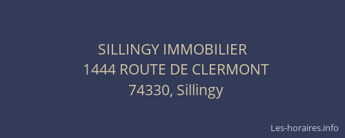 SILLINGY IMMOBILIER