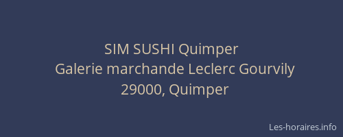 SIM SUSHI Quimper