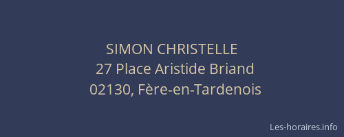 SIMON CHRISTELLE