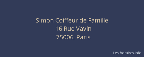 Simon Coiffeur de Famille