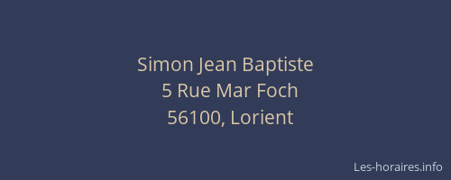Simon Jean Baptiste