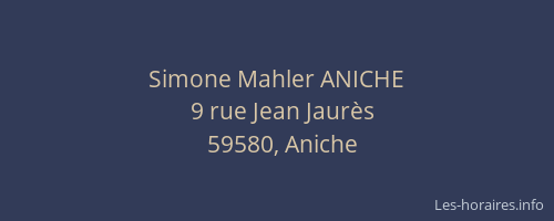 Simone Mahler ANICHE