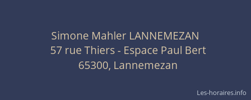 Simone Mahler LANNEMEZAN