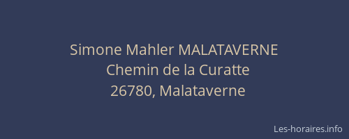 Simone Mahler MALATAVERNE