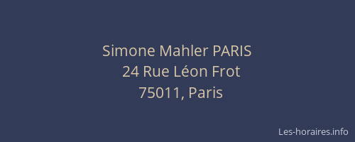 Simone Mahler PARIS