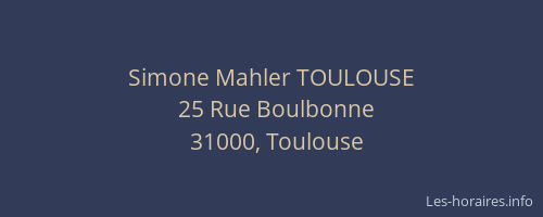 Simone Mahler TOULOUSE